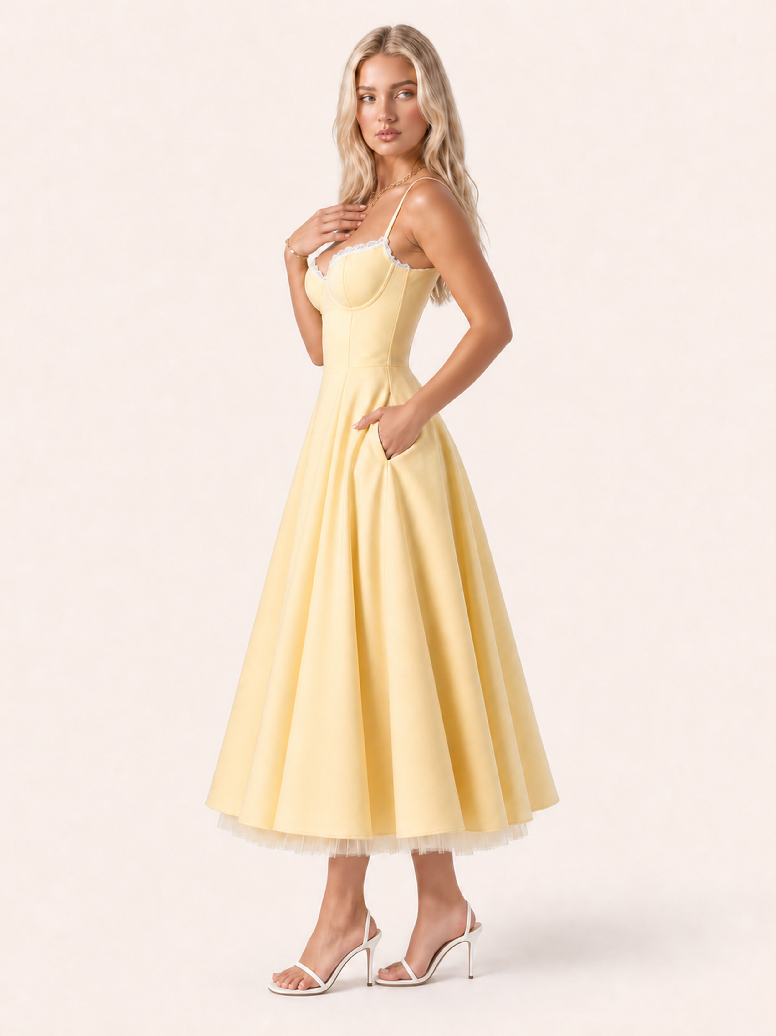 Mirabelle | Sweetheart Tulle Midi Dress