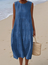 Sara | Patterned Midi Dress