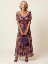 Clara | Off-Shoulder Gathered Midi Dress - Tillybelle