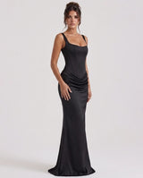 Seraphina | Satin Corset Maxi Gown