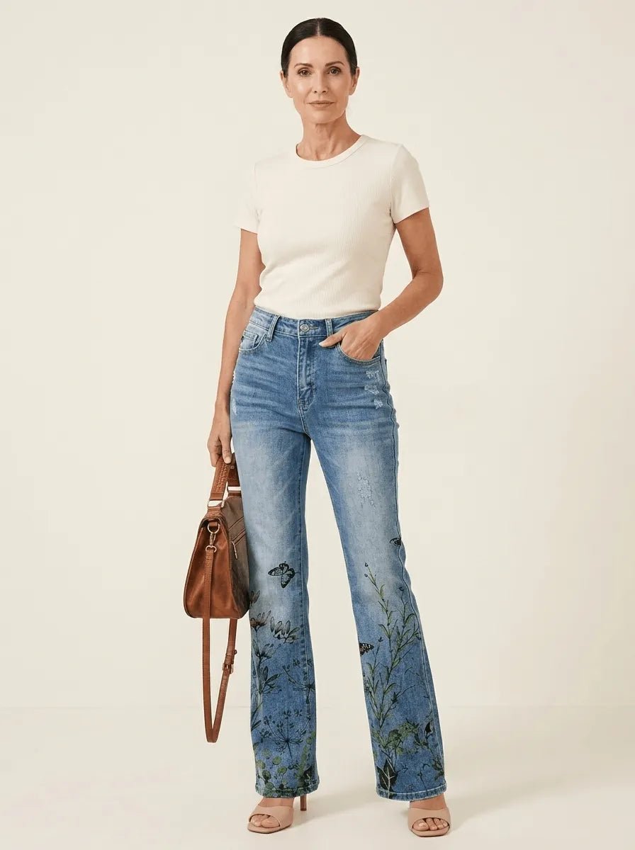 Flora | Wide-Leg Patterned Trousers - Tillybelle