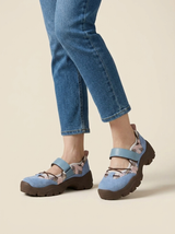 Romy Chunky Platform Mary-Jane in Blue
