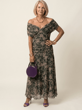 Clara | Off-Shoulder Gathered Midi Dress - Tillybelle