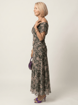 Clara | Off-Shoulder Gathered Midi Dress - Tillybelle