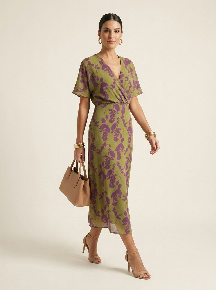 Maren | Relaxed Floral Midi Dress - Tillybelle