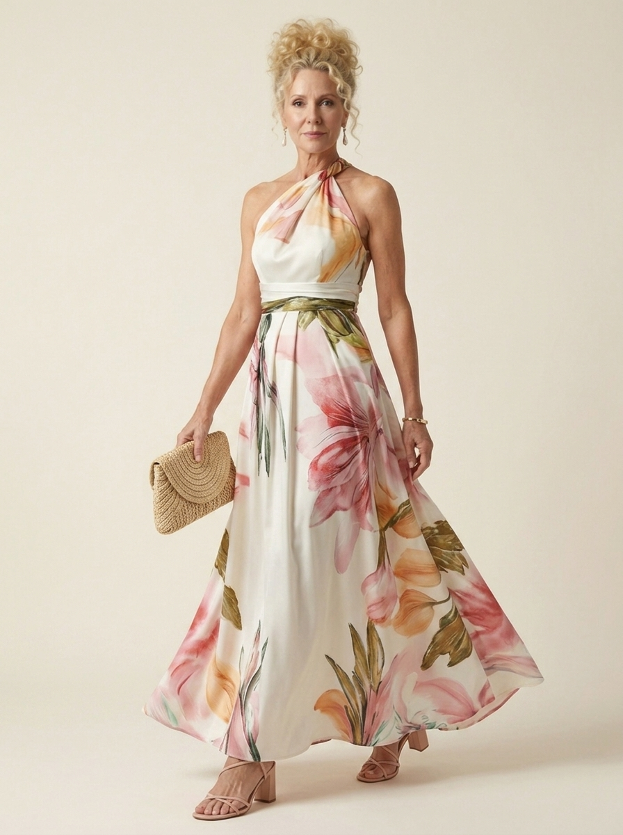 Isla | Light Floral Maxi Dress - Tillybelle