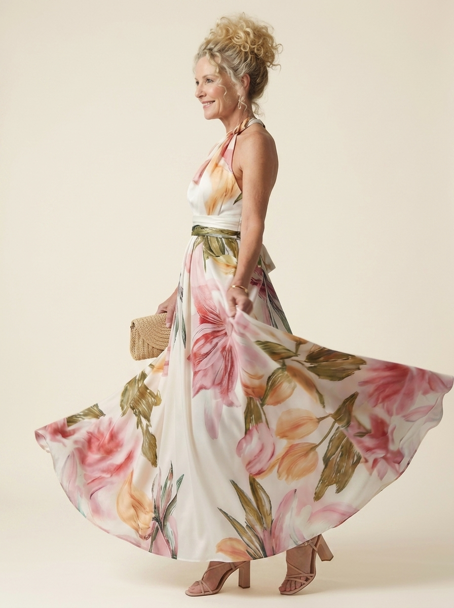 Isla | Light Floral Maxi Dress - Tillybelle