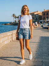Paige | Distressed Denim Shorts - Tillybelle