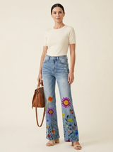 Flora | Wide-Leg Patterned Trousers - Tillybelle