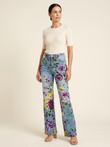 Flora | Wide-Leg Patterned Trousers - Tillybelle