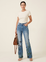 Flora | Wide-Leg Patterned Trousers - Tillybelle