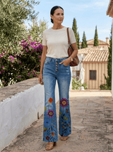 Flora | Wide-Leg Patterned Trousers - Tillybelle