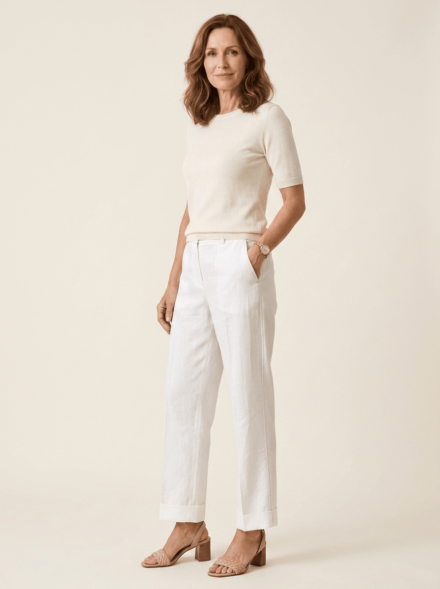Elaine | Straight-Leg Trousers - Tillybelle