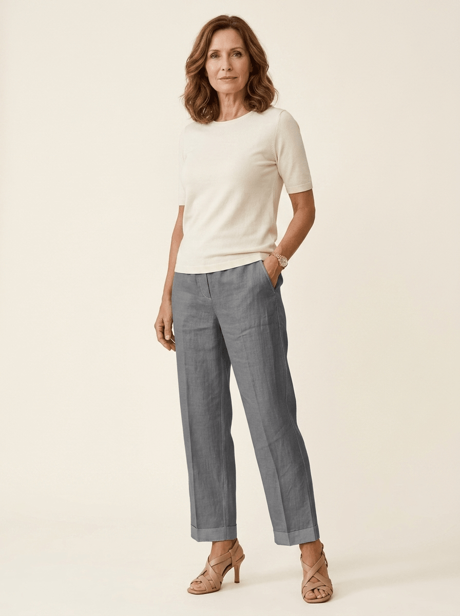 Elaine | Straight-Leg Trousers - Tillybelle