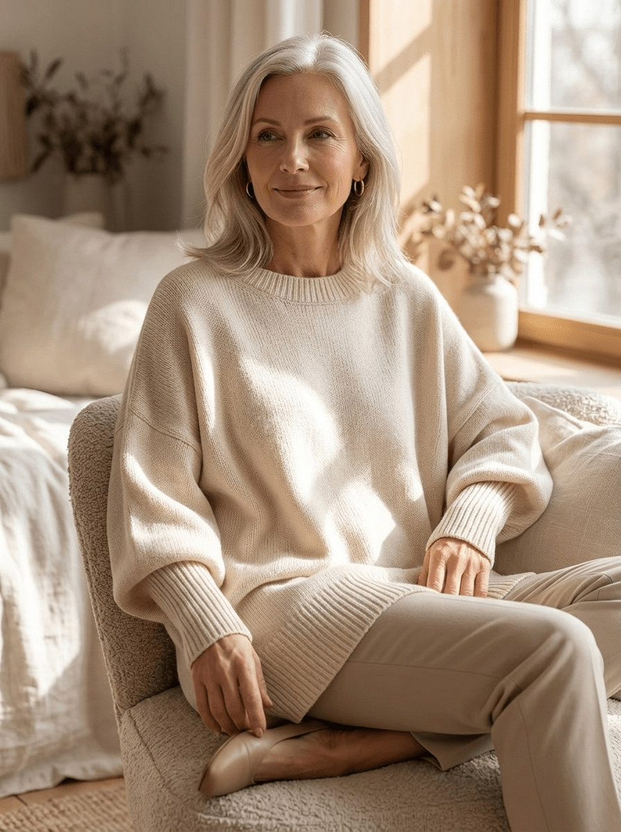 Jennifer | Oversized Wool-Blend Sweater - Tillybelle