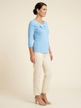 Neeko | Bow-Neckline Ribbed Sweater - Tillybelle