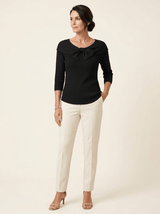 Neeko | Bow-Neckline Ribbed Sweater - Tillybelle