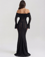 Genevieve | Off-Shoulder Lace Maxi Gown