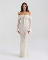 Genevieve | Off-Shoulder Lace Maxi Gown