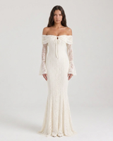 Genevieve | Off-Shoulder Lace Maxi Gown