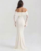 Genevieve | Off-Shoulder Lace Maxi Gown