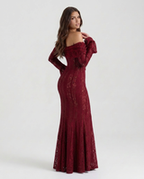 Genevieve | Off-Shoulder Lace Maxi Gown