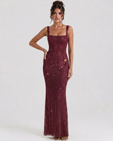 Aurelia | Rhinestone Sheer Maxi Gown