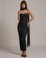Liora | Mesh Corset Maxi Set