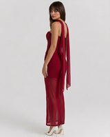 Liora | Mesh Corset Maxi Set