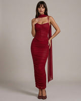 Liora | Mesh Corset Maxi Set