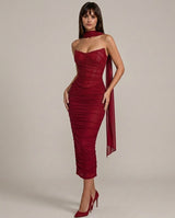 Liora | Mesh Corset Maxi Set