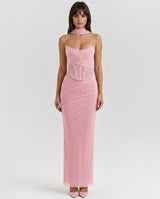Liora | Mesh Corset Maxi Set