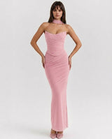 Liora | Mesh Corset Maxi Set