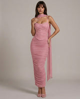 Liora | Mesh Corset Maxi Set