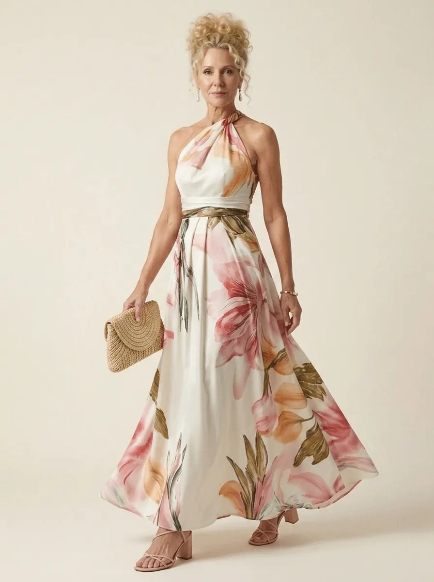 Isla | Light Floral Maxi Dress - Tillybelle