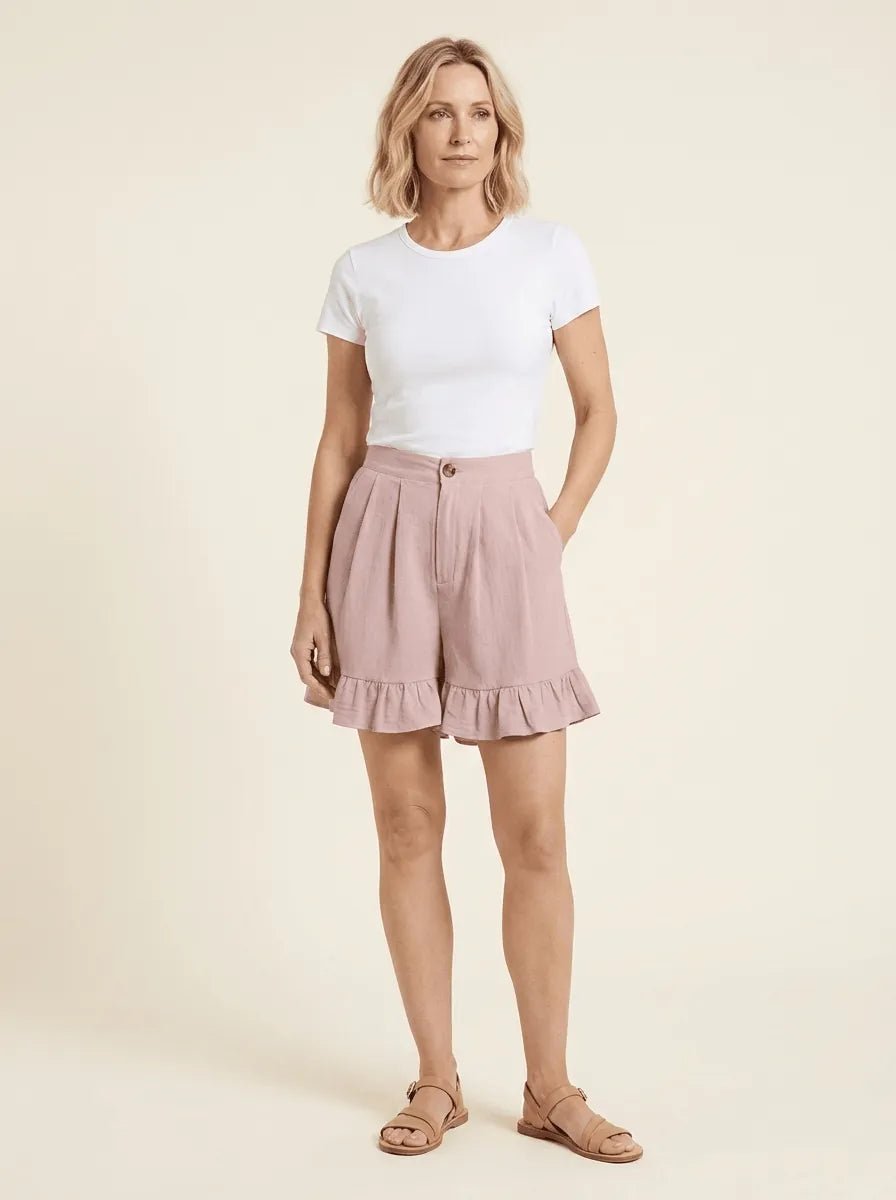 Jacklyn | High-Waist Ruffle Shorts - Tillybelle