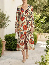 Kendra | Bohemian Floral Dress - Multicolor - Tillybelle