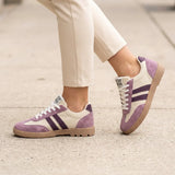Maggie | Orthopedic Retro Court Sneakers - Purple - Tillybelle