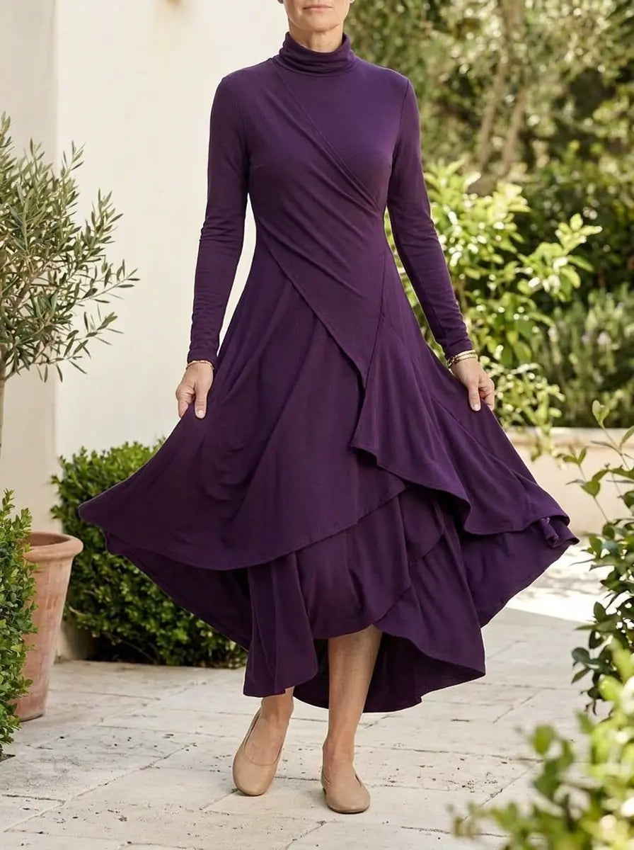 Marilyn | Elegant Maxi Dress - Purple - Tillybelle
