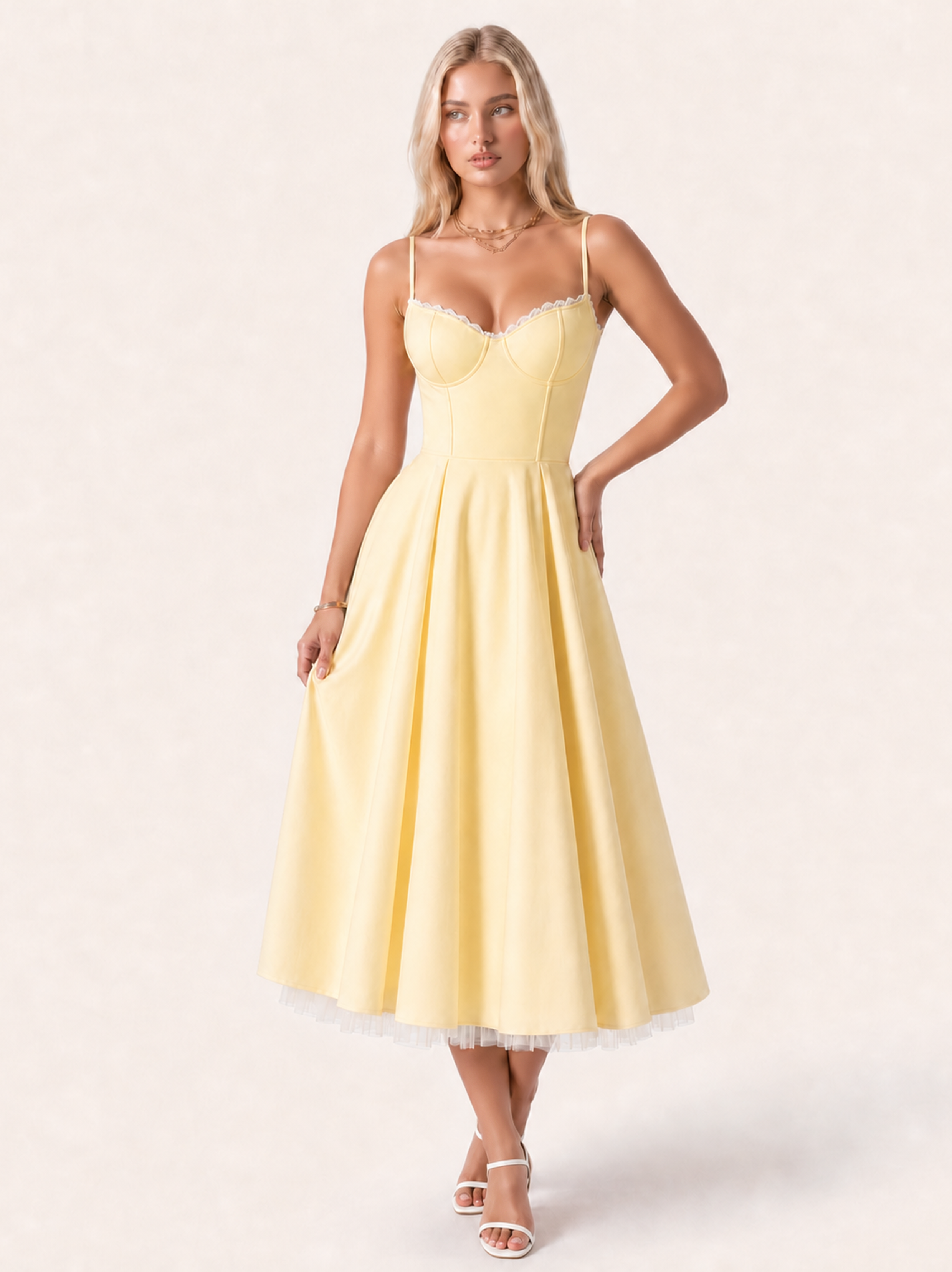 Mirabelle | Sweetheart Tulle Midi Dress