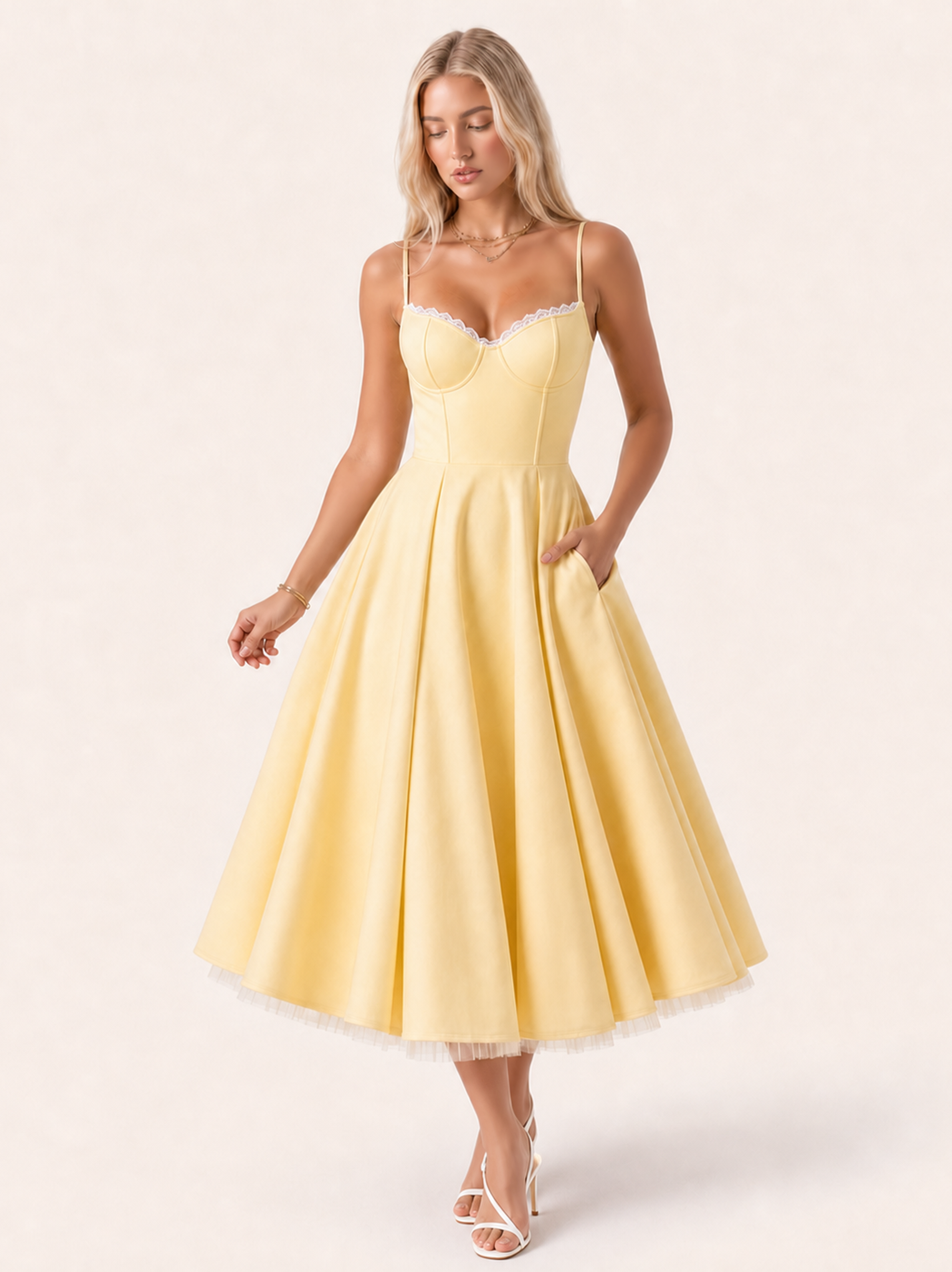 Mirabelle | Sweetheart Tulle Midi Dress