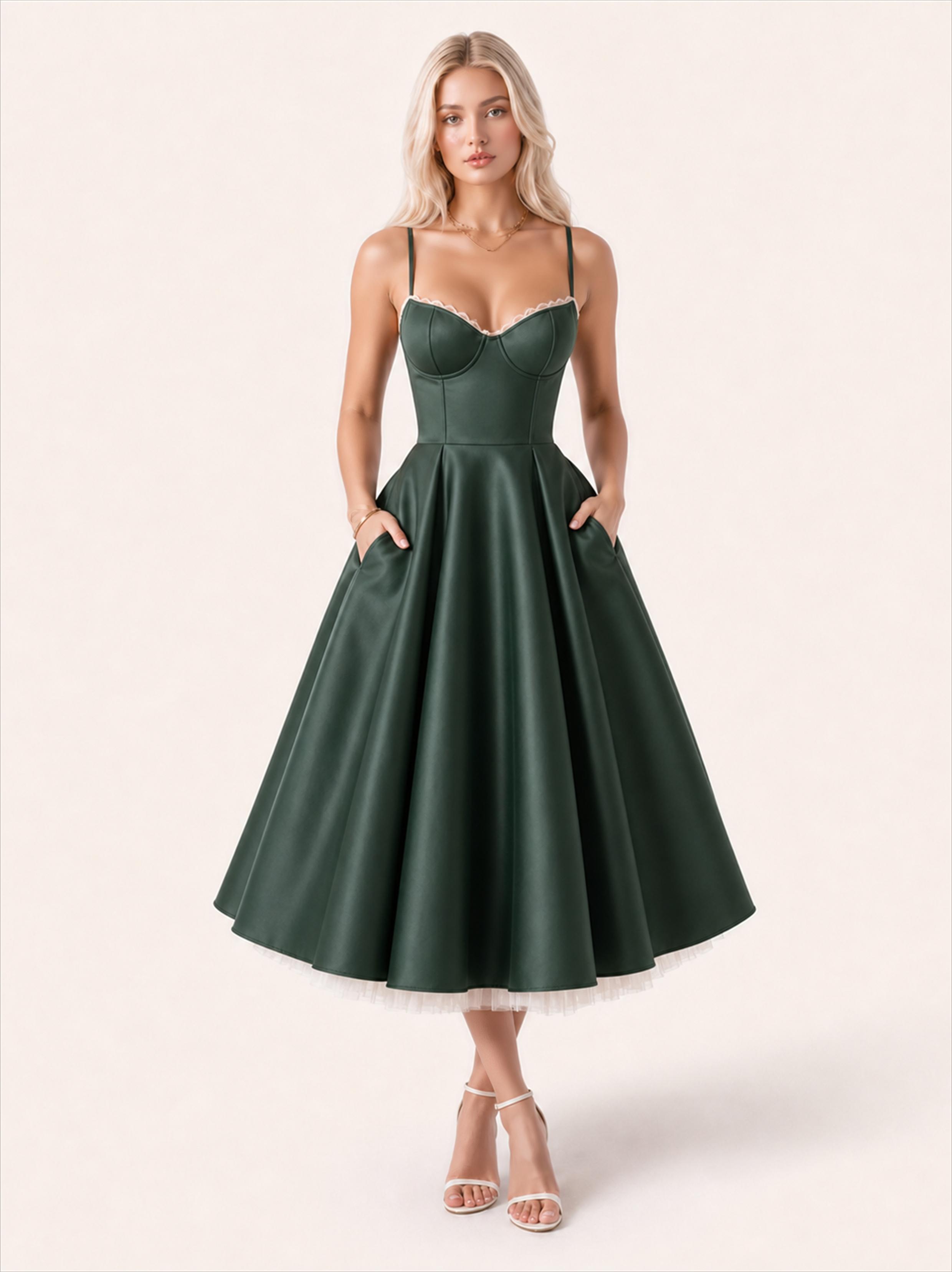 Mirabelle | Sweetheart Tulle Midi Dress