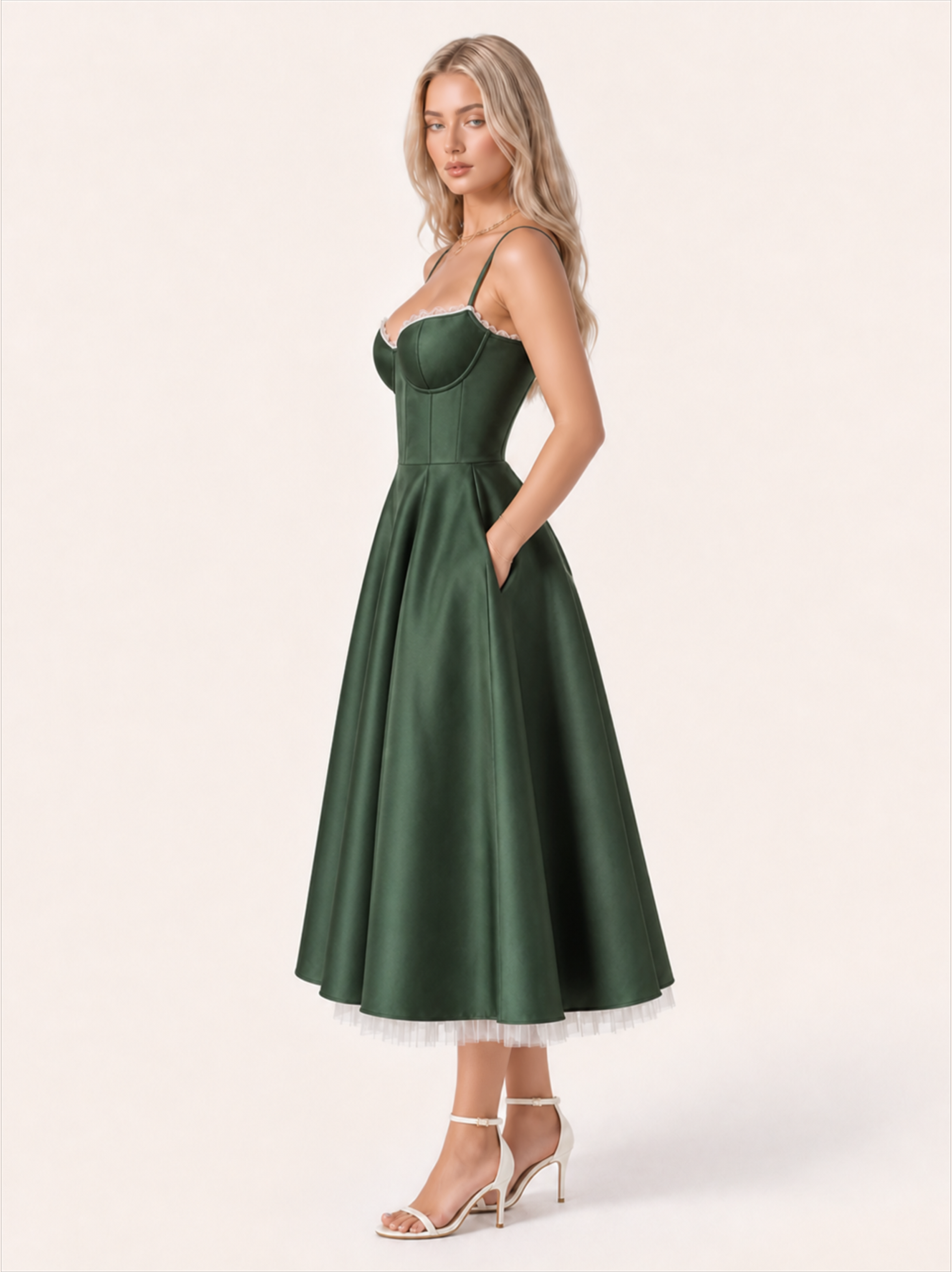 Mirabelle | Sweetheart Tulle Midi Dress