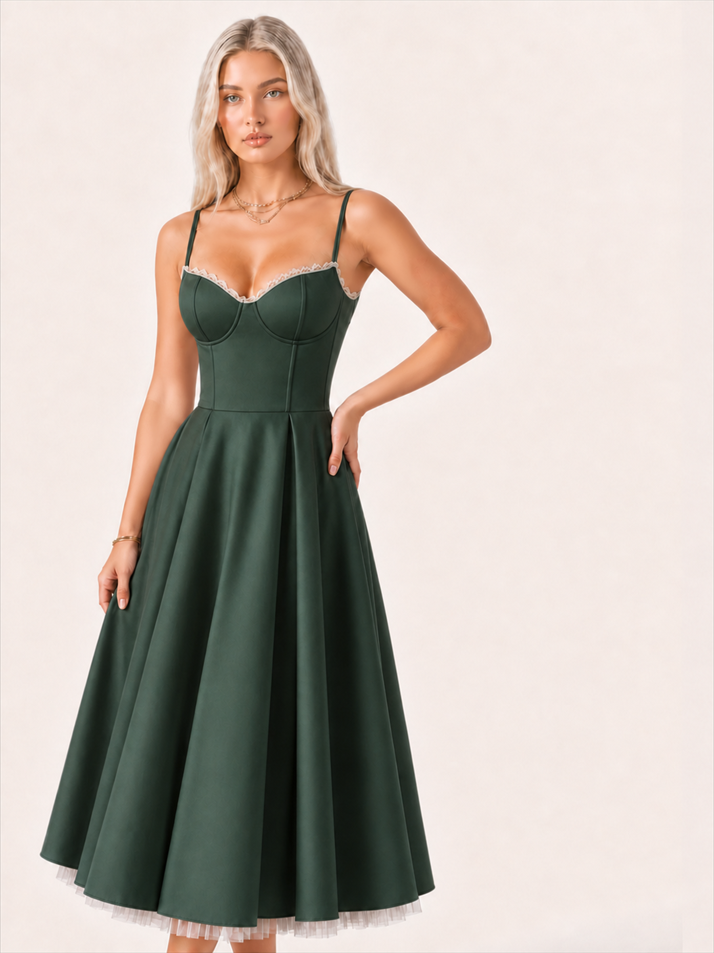 Mirabelle | Sweetheart Tulle Midi Dress
