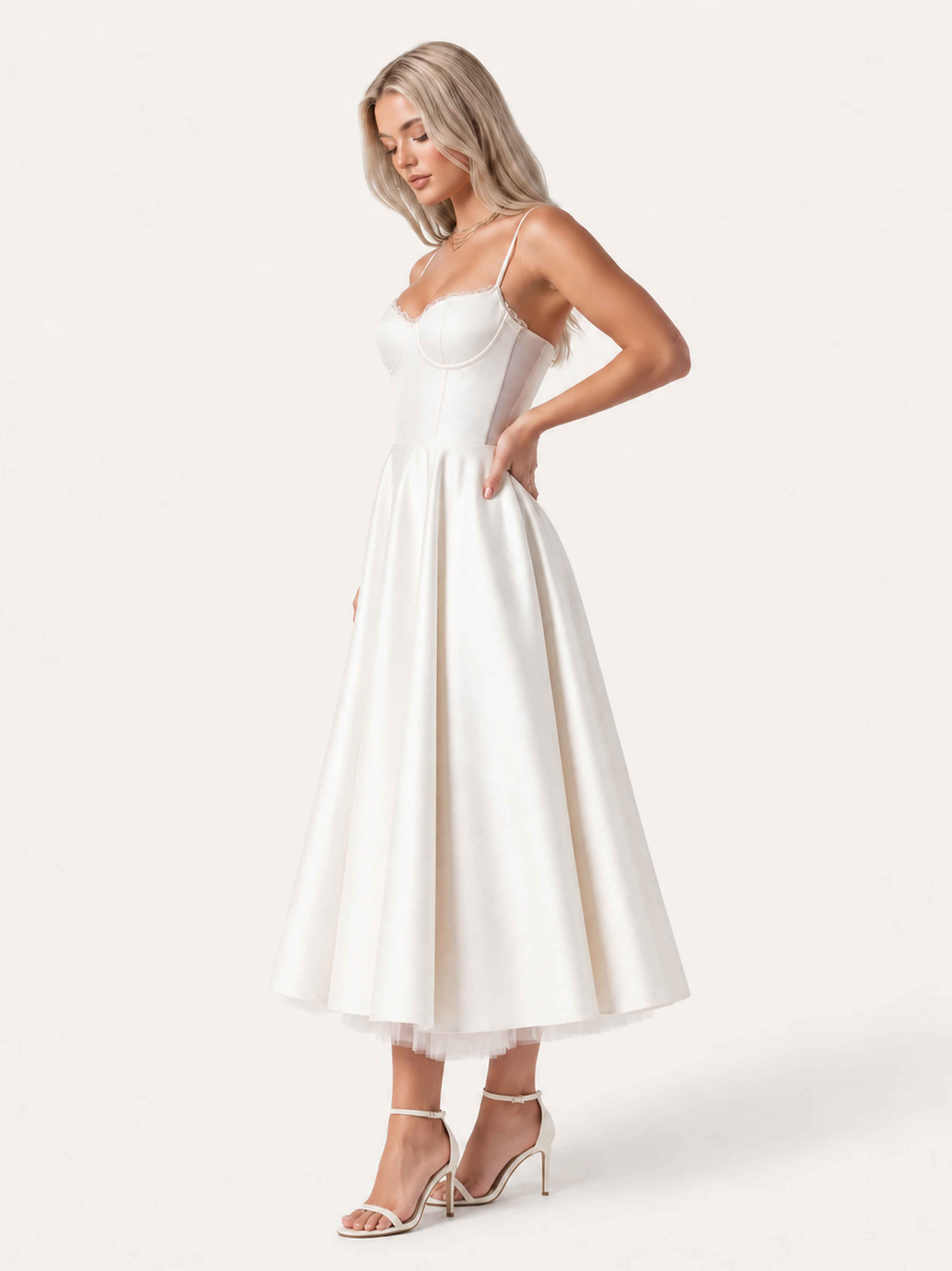 Mirabelle | Sweetheart Tulle Midi Dress