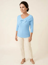 Neeko | Bow-Neckline Ribbed Sweater - Tillybelle