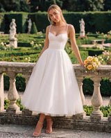 Selene Sweetheart Tulle Midi Dress - White - Tillybelle