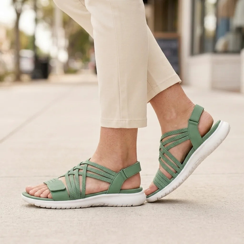 Sanarita | Lightweight Orthopedic Sandals - Green - Tillybelle