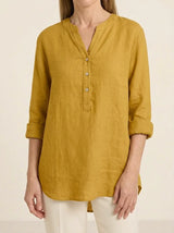Scarlett | Relaxed Button-Down Blouse - Yellow - Tillybelle