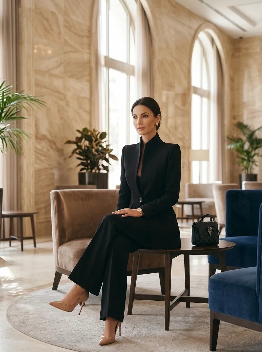 Sharie | Elegant Blazer & Trouser Suit Set - Tillybelle